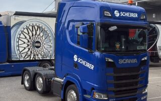 Neue Scania 3-Achs-Zugmaschine von Scheerer Logistik für Schwertransporte
