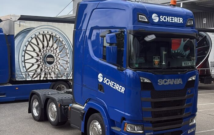 Neue Scania 3-Achs-Zugmaschine von Scheerer Logistik für Schwertransporte